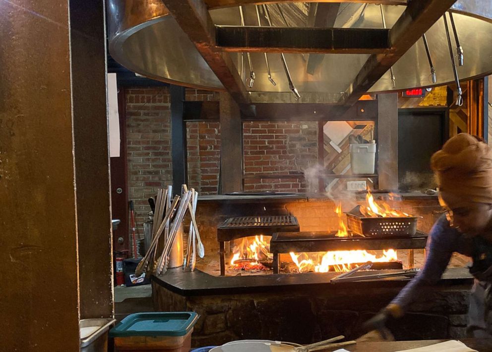 PHOTO: The kitchen fire keeps burning, for now, inside Maydan, the popular D.C. restaurant owned by Rose Previte. The business has converted to take-out only during the COVID-19 pandemic.