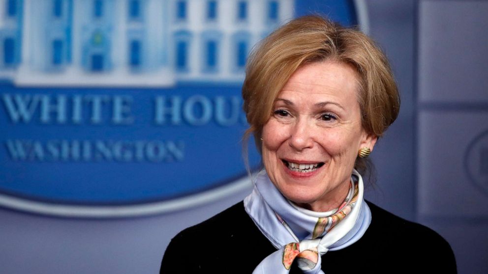 PHOTO: Dr. Deborah Birx, White House coronavirus response coordinator, speaks about the coronavirus in the James Brady Briefing Room, Tuesday, March 24, 2020, in Washington.