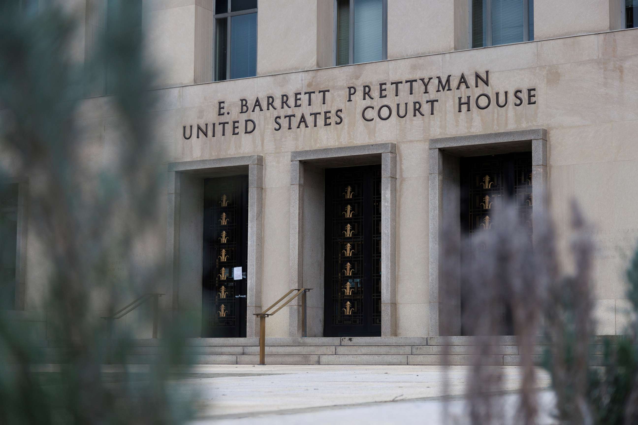 PHOTO: The E. Barrett Prettyman federal courthouse in Washington, D.C. is seen on Jan. 12, 2023 during the beginning of the trial for several Proud Boys members charged with seditious conspiracy for their roles in the Jan 6, 2021 Capitol attacks.