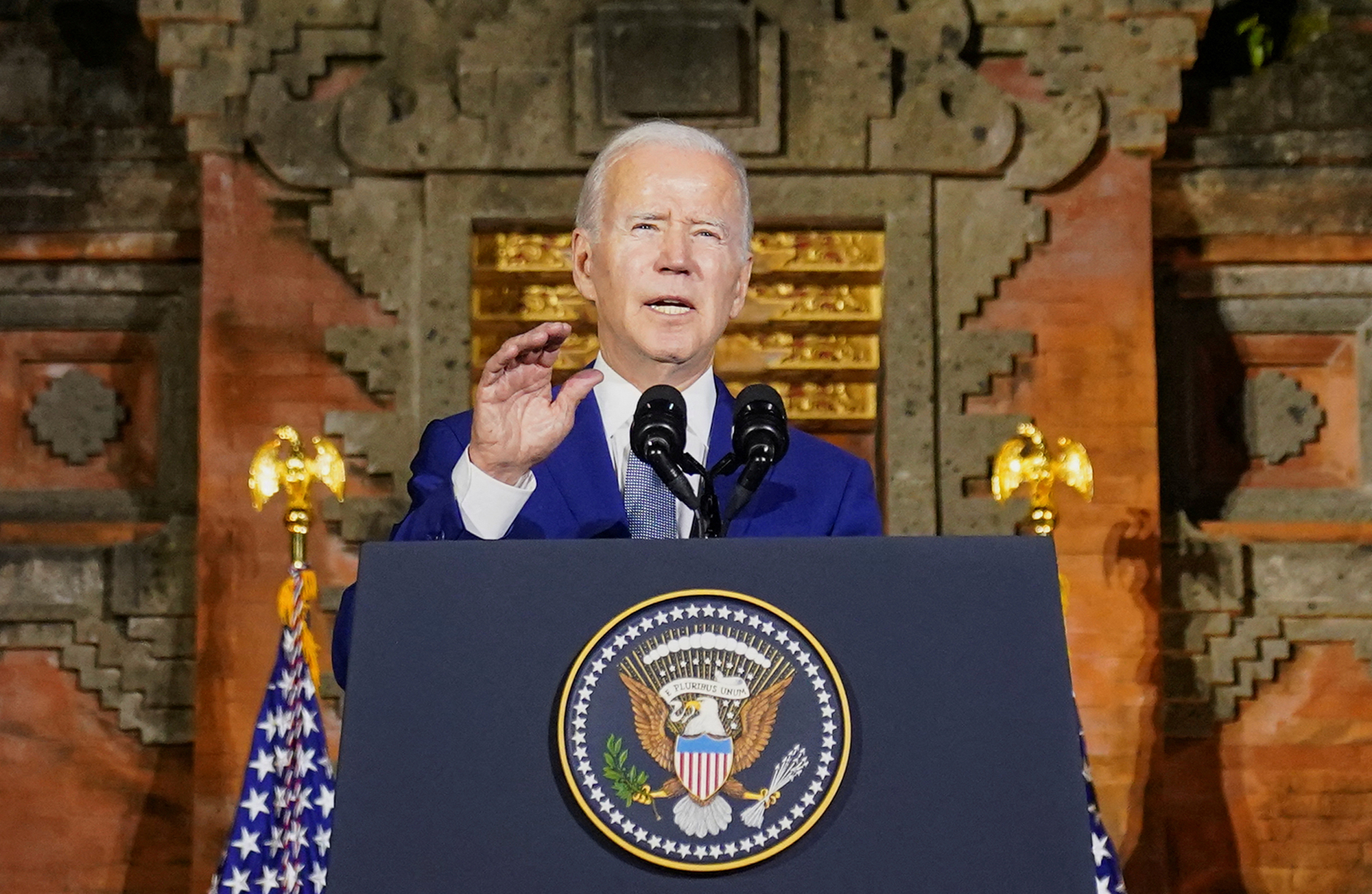 PHOTO: President Joe Biden holds a news conference in Bali, Indonesia, Nov. 14, 2022.