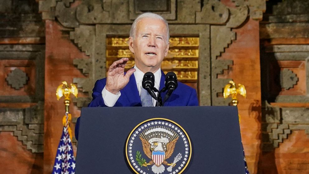 PHOTO: President Joe Biden holds a news conference in Bali, Indonesia, Nov. 14, 2022.