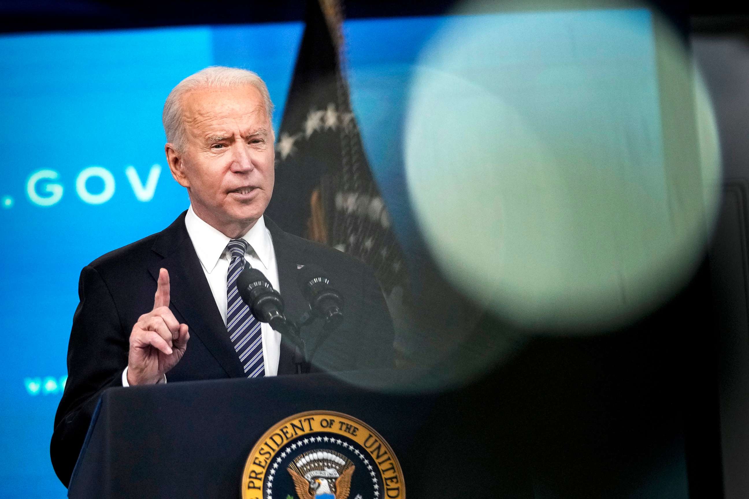 PHOTO: President Joe Biden delivers remarks on the COVID-19 response and the ongoing vaccination program in Washington, May 12, 2021.