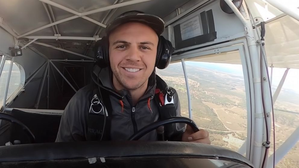 PHOTO: Trevor Jacob in a video still before his plane crashed.