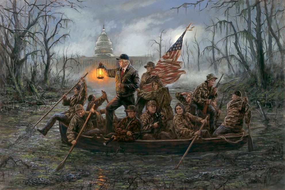 Conservative artist s painting puts a Trump twist on iconic image