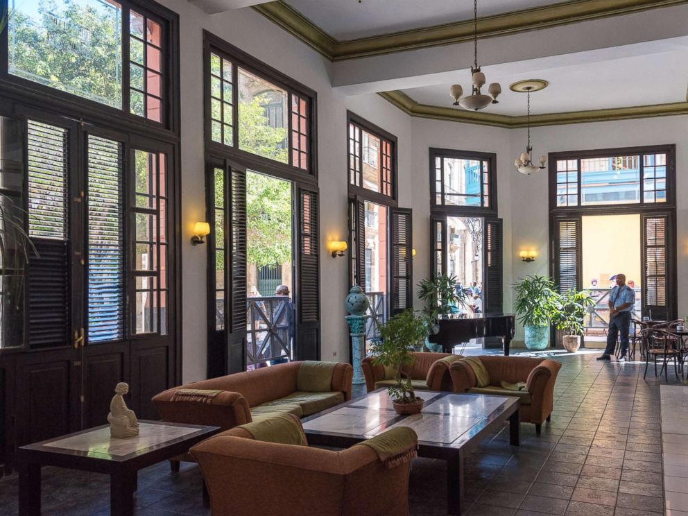 PHOTO: Interior view of the Ambos Mundos hotel which was preferred by Ernest Hemingway when visiting Havana, Cuba. Restrictions on US travelers, which include this hotel, will go into effect on Nov. 8, 2017.