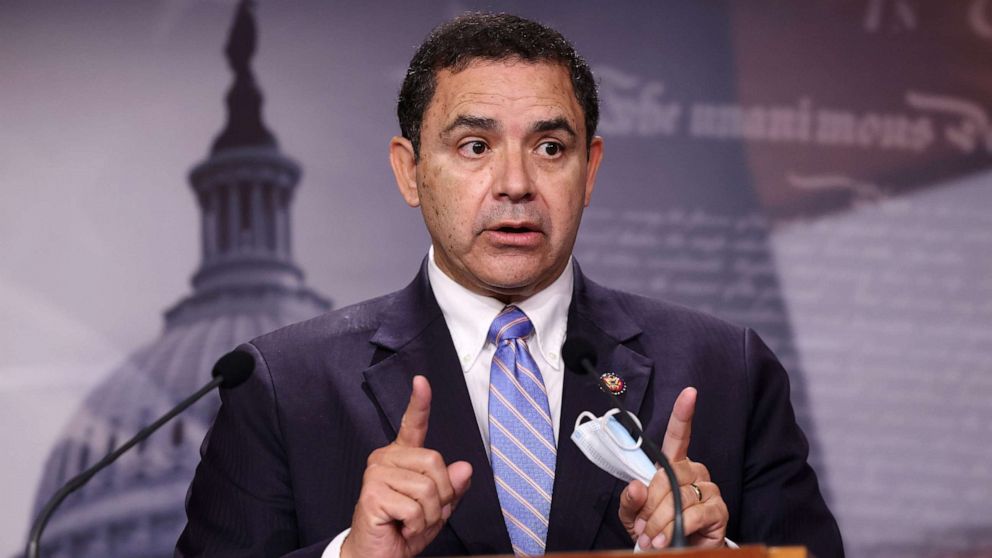 PHOTO: Rep. Henry Cuellar speaks during a news conference at the. Capitol on July 30, 2021 in Washington, D.C. 