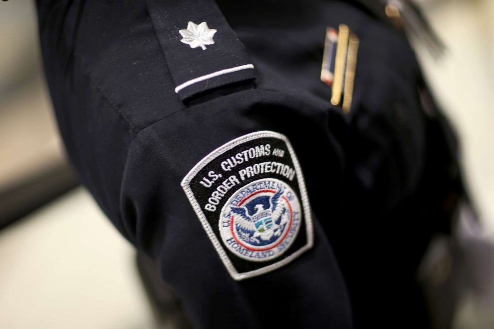 PHOTO: A U.S. Customs and Border Protection officer's patch is seen in Miami, March 4, 2015. 