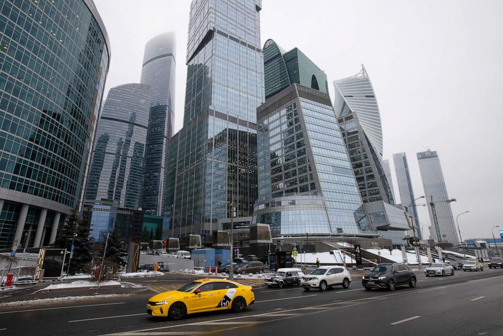 PHOTO: Russian Direct Investment Fund (RDIF) office in 'Capital City' South tower in the Moscow International Business Center, also known as Moscow City, in Moscow, Russia, on Dec. 8, 2021.