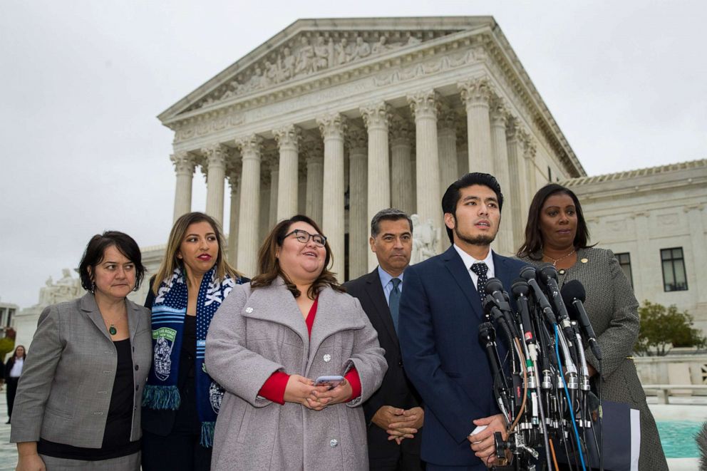 PHOTO: In this Nov. 12, 2019, file photo, DACA program recipient Jirayut "New" Latthivongskorn, speaks at the Supreme Court in Washington, D.C.