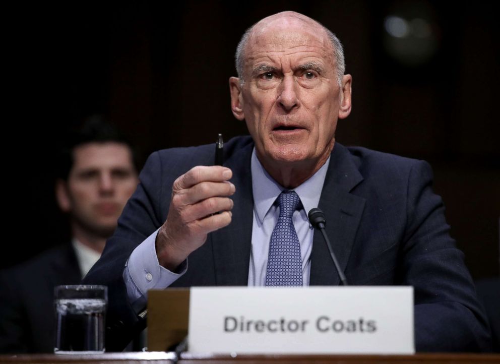 PHOTO: Director of National Intelligence Daniel Coats answers questions during a hearing held by the Senate Armed Services Committee, March 6, 2018, in Washington. 