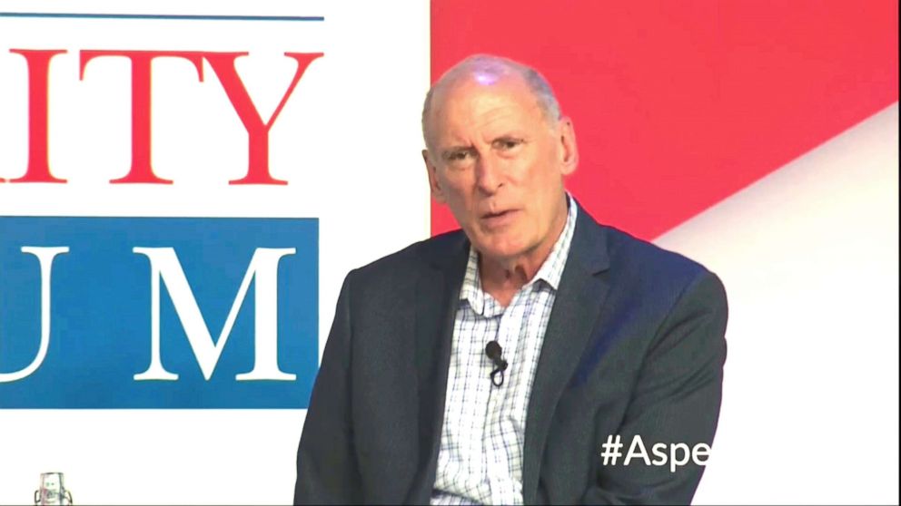 PHOTO: In this still image from video provided by the Aspen Security Forum, National Intelligence Director Dan Coats speaks at the Aspen Security Forum on July 19, 2018, in Aspen, Colo.