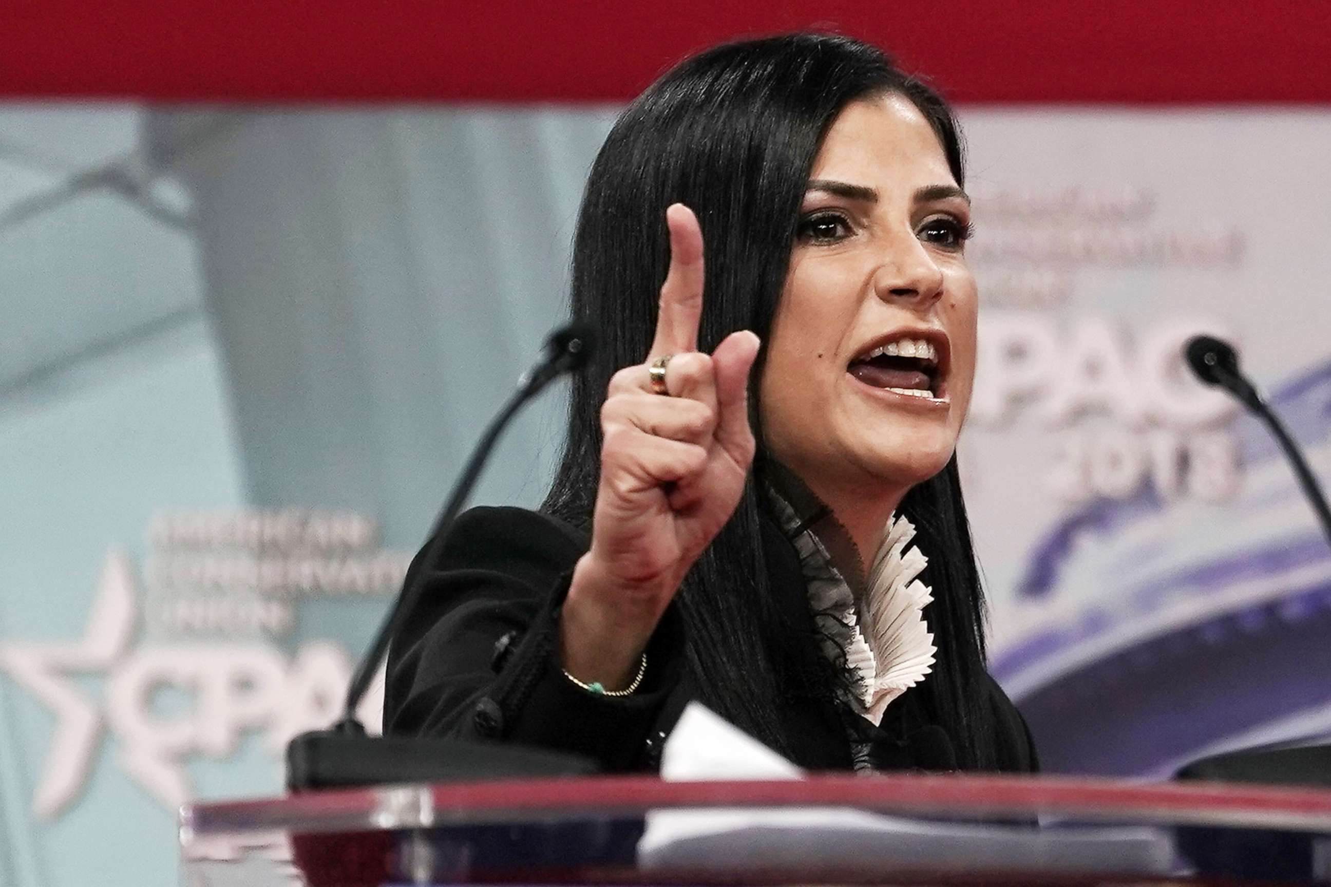 PHOTO: National Rifle Association spokeswoman Dana Loesch speaks during CPAC 2018 Feb. 22, 2018 in National Harbor, Md.
