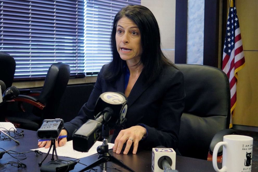 PHOTO: In this March 5, 2020, file photo, Michigan Attorney General Dana Nessel addresses the media during a news conference in Lansing, Mich.