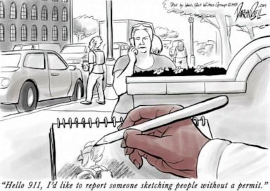 PHOTO: This undated image provided by The Pulitzer Prizes shows an editorial cartoon by Darrin Bell, who won the 2019 Pulitzer Prize for cartoons taking aim at the Trump administration over political turmoil and the impact on marginalized communities.