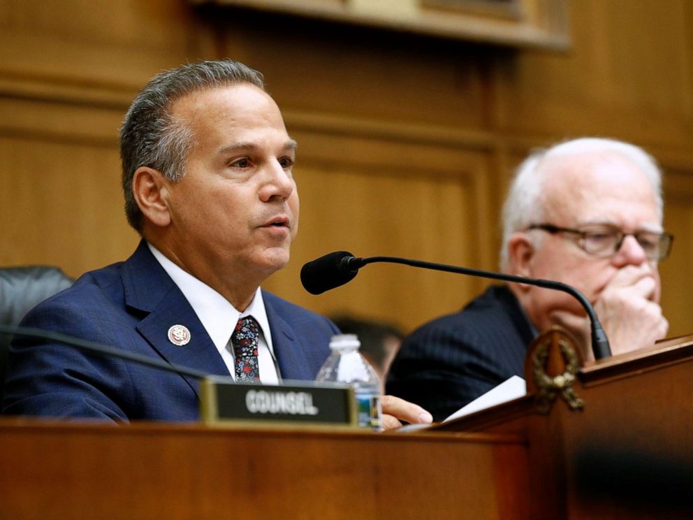 PHOTO: Rep. David Cicilline,left, chair of the House Judiciary antitrust subcommittee, speaks alongside ranking member, Rep. Jim Sensenbrenner, during a House Judiciary subcommittee hearing, July 16, 2019, on Capitol Hill in Washington.