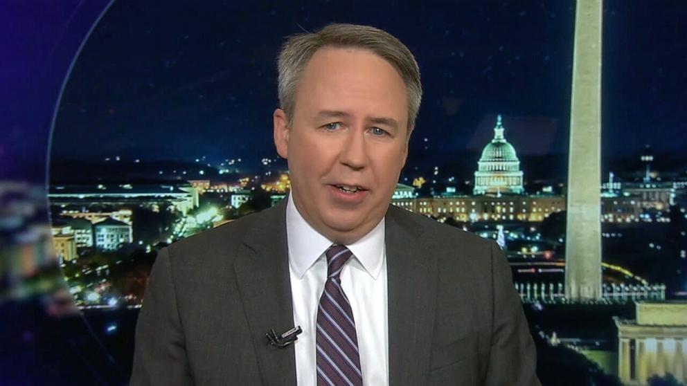 PHOTO: Former Director of the U.S. Office of Government Ethics, David Huitema speaks with ABC News' Linsey Davis, on Feb. 12, 2025.
