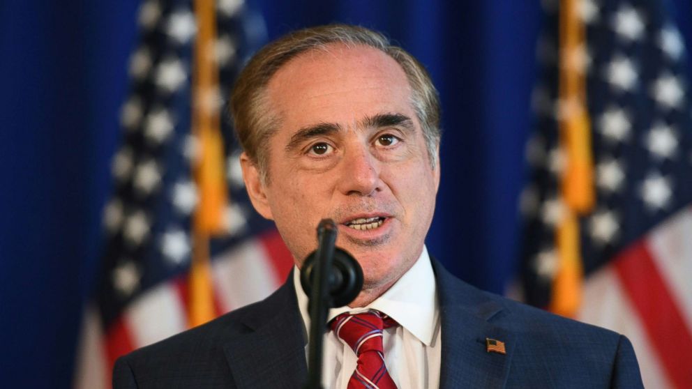 Secretary of Veterans Affairs David Shulkin speaks before President Donald Trump signing the Veterans Affairs Choice and Quality Employment Act, Aug. 12, 2017, in Bedminster, New Jersey.