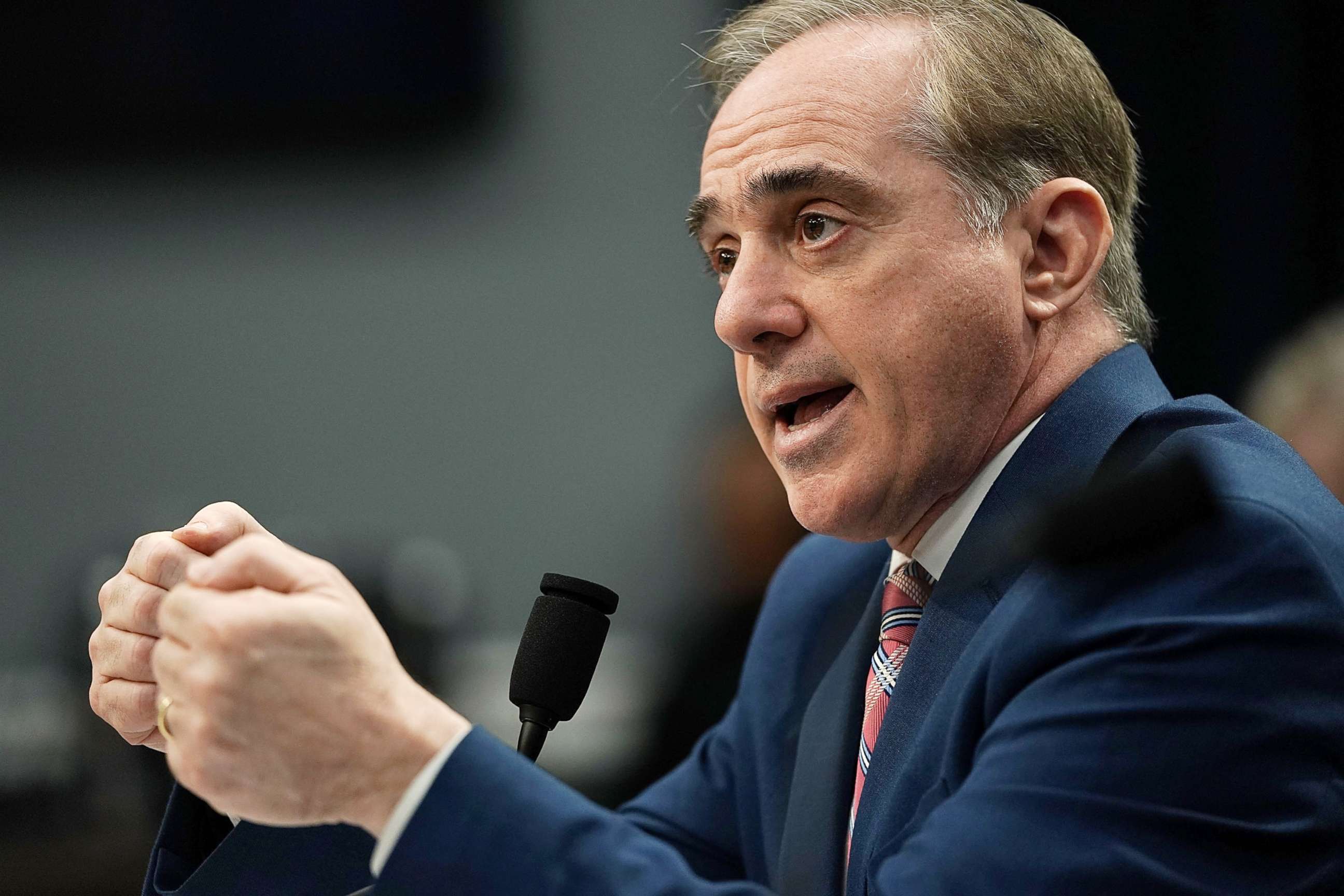 PHOTO: Secretary of Veterans Affairs David Shulkin testifies during a hearing before the Military Construction, Veterans Affairs, and Related Agencies Subcommittee of House Appropriations Committee, March 15, 2018, on Capitol Hill in Washington, D.C.