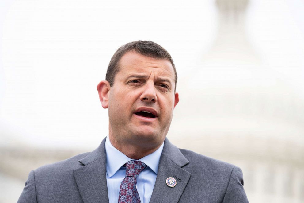 PHOTO: Rep. David Valadao speaks during the news conference on the Invest to Protect Act outside the Capitol, May 12, 2022, in Washington, D.C.