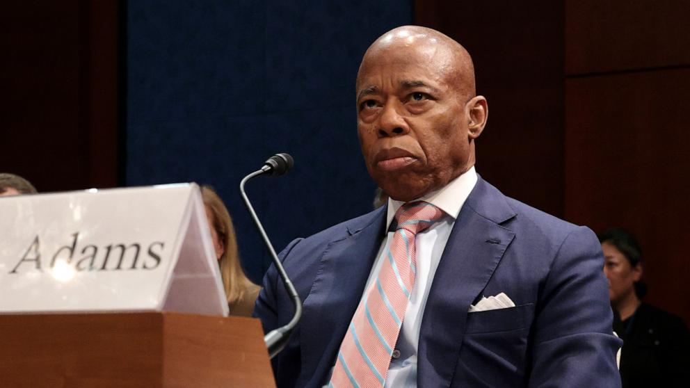PHOTO: New York City Mayor Eric Adams during a House Oversight and Government Reform Committee hearing on sanctuary cities' policies at the U.S. Capitol on March 5, 2025 in Washington, DC.