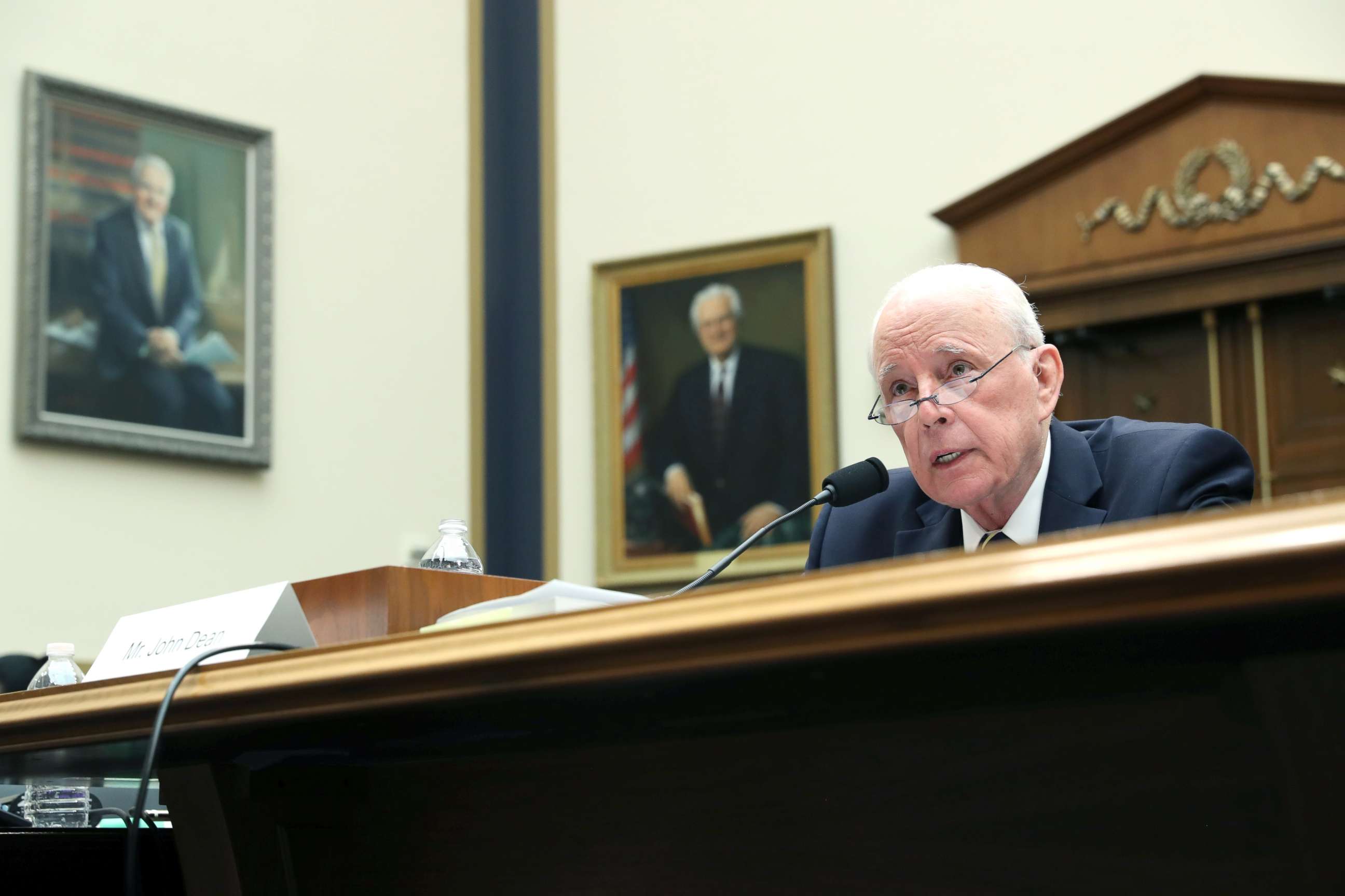 PHOTO: Former White House counsel John Dean testifies before a House Judiciary Committee hearing titled, "Lessons from the Mueller Report" on Capitol Hill, June 10, 2019.  