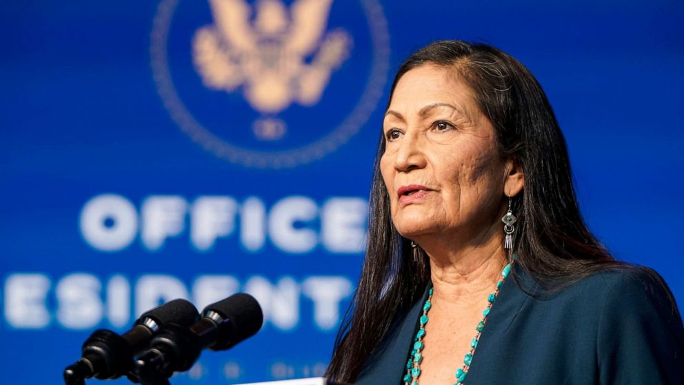 New Mexico Rep. Deb Haaland would be the first Native American Cabinet secretary if confirmed by the Senate.