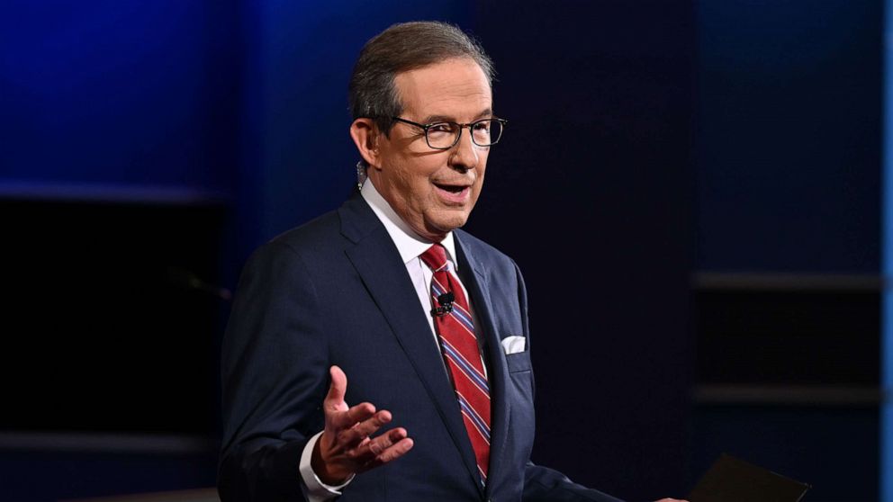 PHOTO: Moderator and Fox News anchor Chris Wallace speaks at the start of the first presidential debate at the Case Western Reserve University and Cleveland Clinic in Cleveland, Sept. 29, 2020.