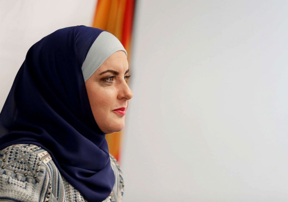 PHOTO: Deedra Abboud announces her candidacy for U.S. Senate, July 31, 2017, at the Democratic headquarters in Phoenix.