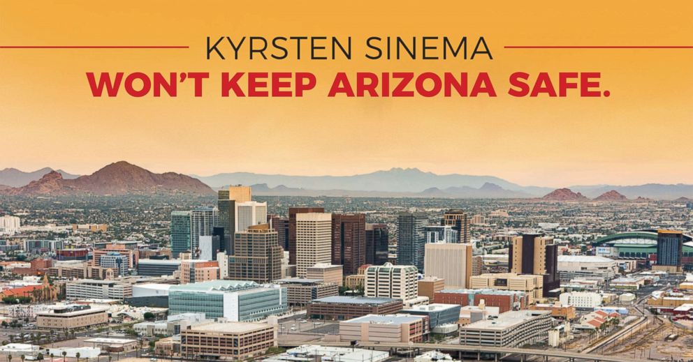 PHOTO: A conservative PAC called Defend Arizona sent this email to residents of Arizona, who first shows Phoenix, and then, when he is tilted, shows a cloud of nuclear mushrooms to the place of the city.