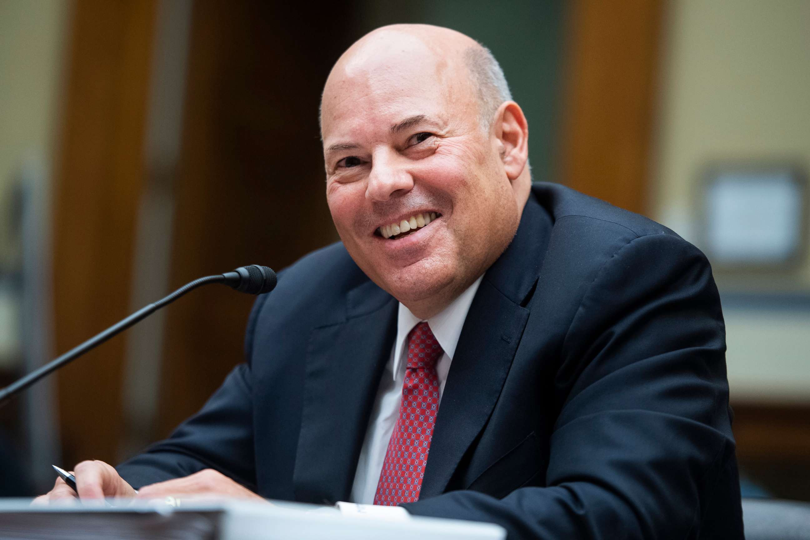 PHOTO: In this Aug. 24, 2020, file photo, Postmaster General Louis DeJoy testifies during a hearing before the House Oversight and Reform Committee on Capitol Hill in Washington, DC.