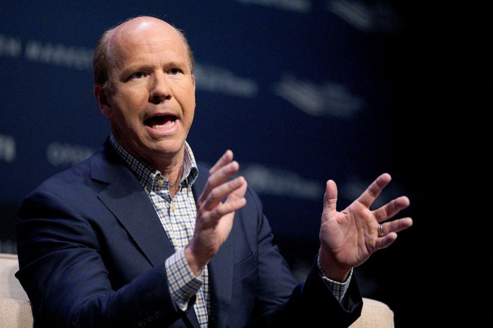 PHOTO: Democratic presidential candidate and former Rep. John Delaney, speaks at the Heartland Forum in Storm Lake, Iowa, March 30, 2019.