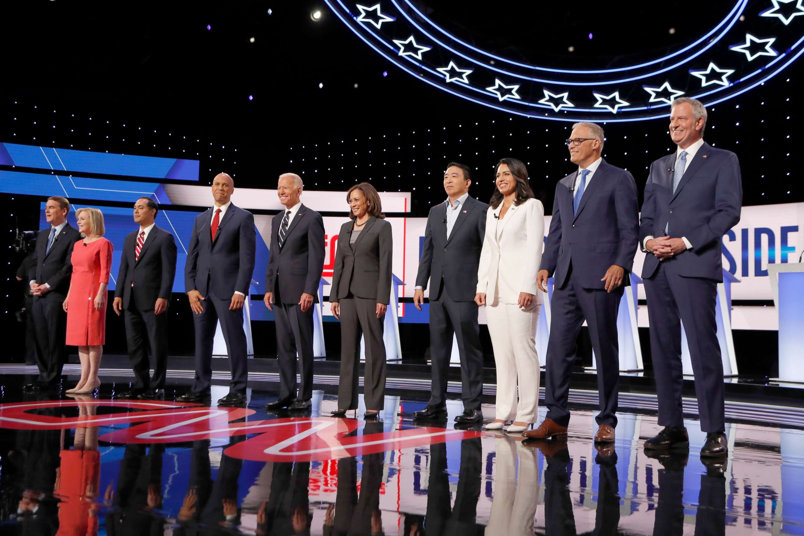 PHOTO: Democratic presidential primary debates hosted by CNN, July 31, 2019, in the Fox Theatre in Detroit.