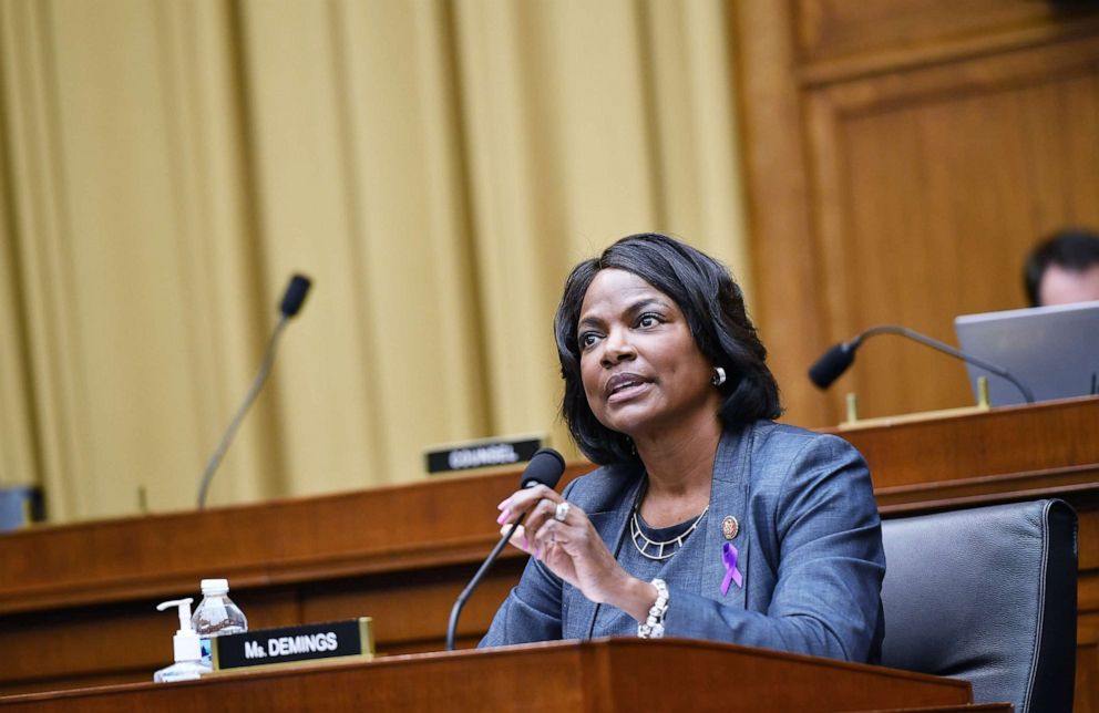 PHOTO: Rep. Val Demings speaks during the House Judiciary Subcommittee hearing in the Rayburn House office Building, July 29, 2020, on Capitol Hill.