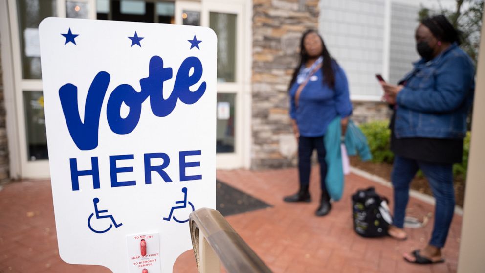 PHOTO: People wait to vote in Charlotte, N.C., Nov.5, 2022.