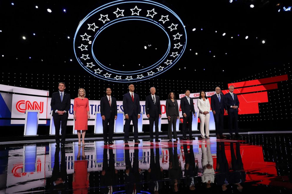 PHOTO: Democratic Presidential Debate at the Fox Theatre July 31, 2019, in Detroit.