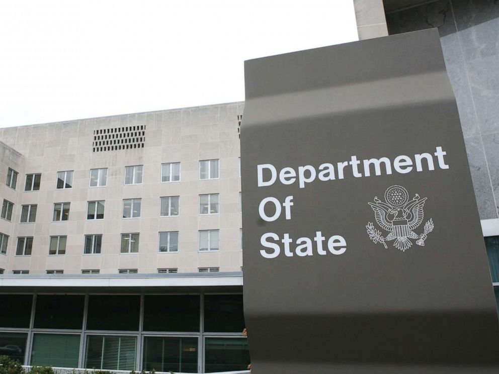 PHOTO: A sign for the Department of State sits outside the Harry S. Truman Building in Washington, Nov. 30, 2010.