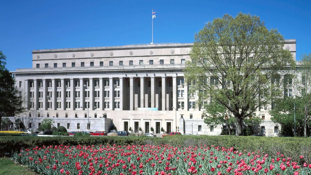 The Department of Interior headquarters building, Washington, D.C. is pictured in this undated image.