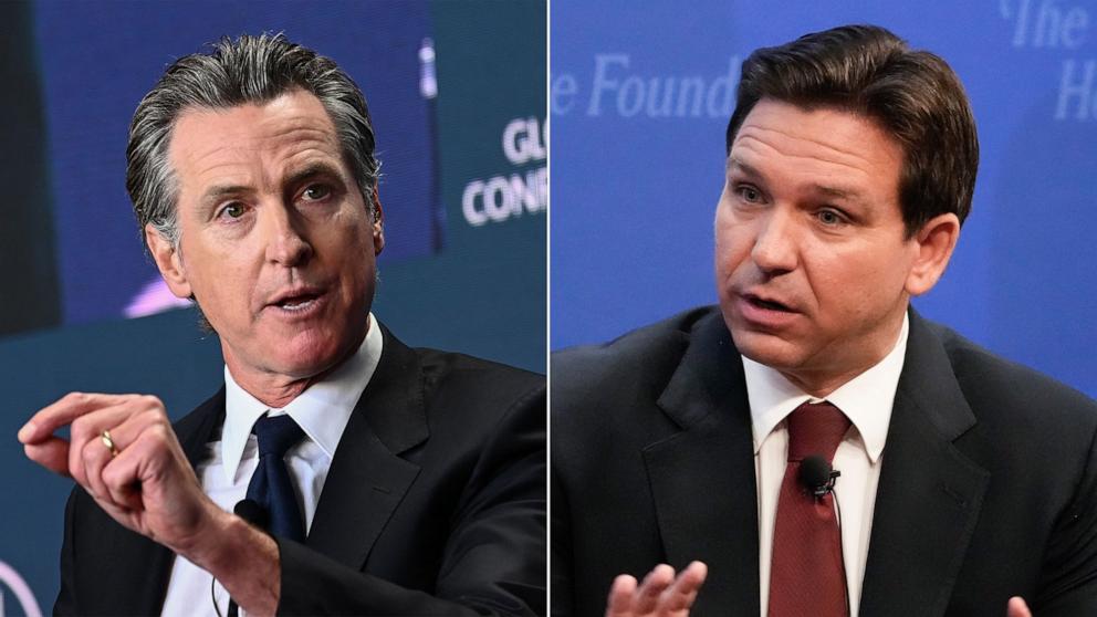 VIDEO: DeSantis and Newsom face off