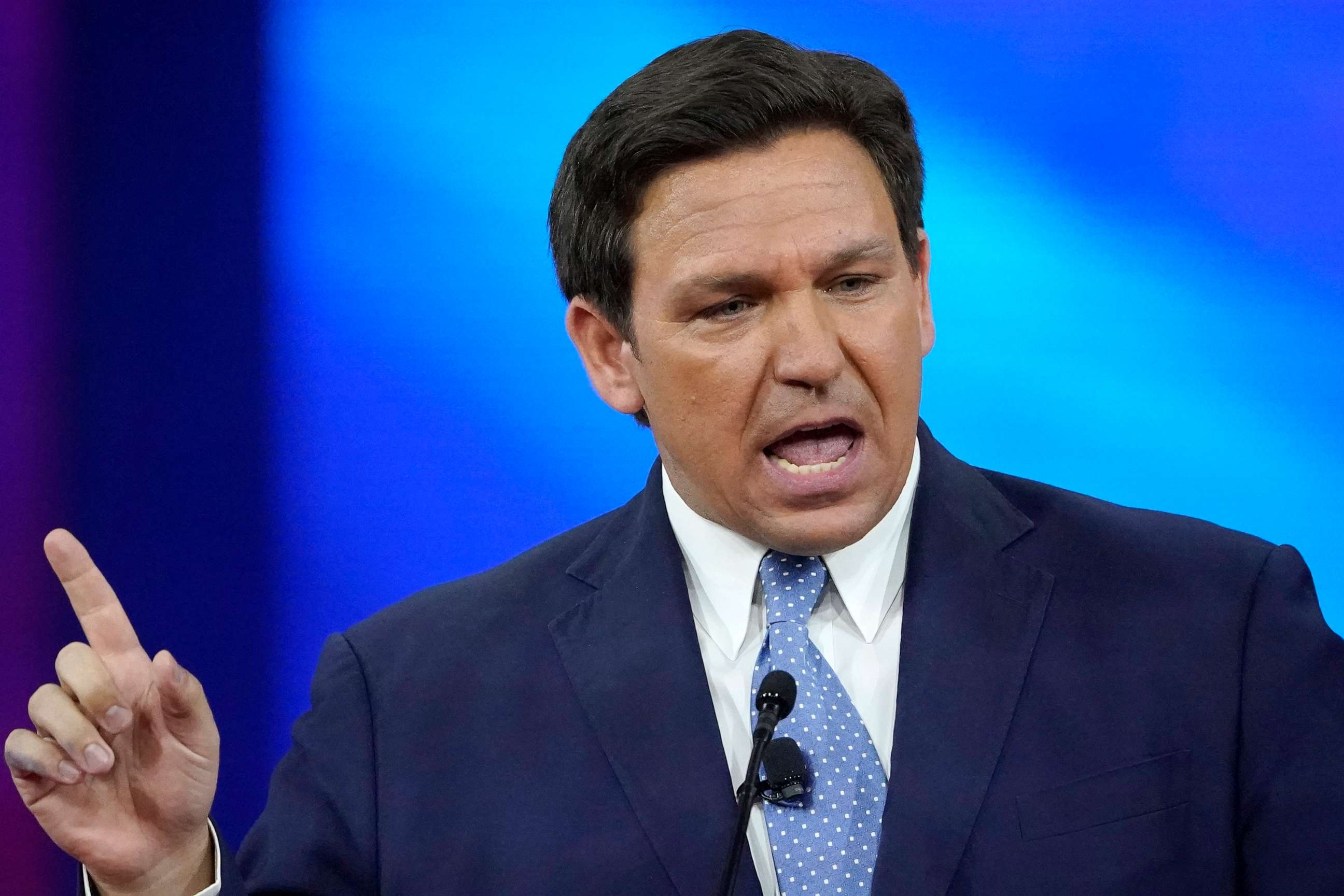 PHOTO: Florida Gov. Ron DeSantis speaks at the Conservative Political Action Conference (CPAC), Feb. 24, 2022, in Orlando, Fla.