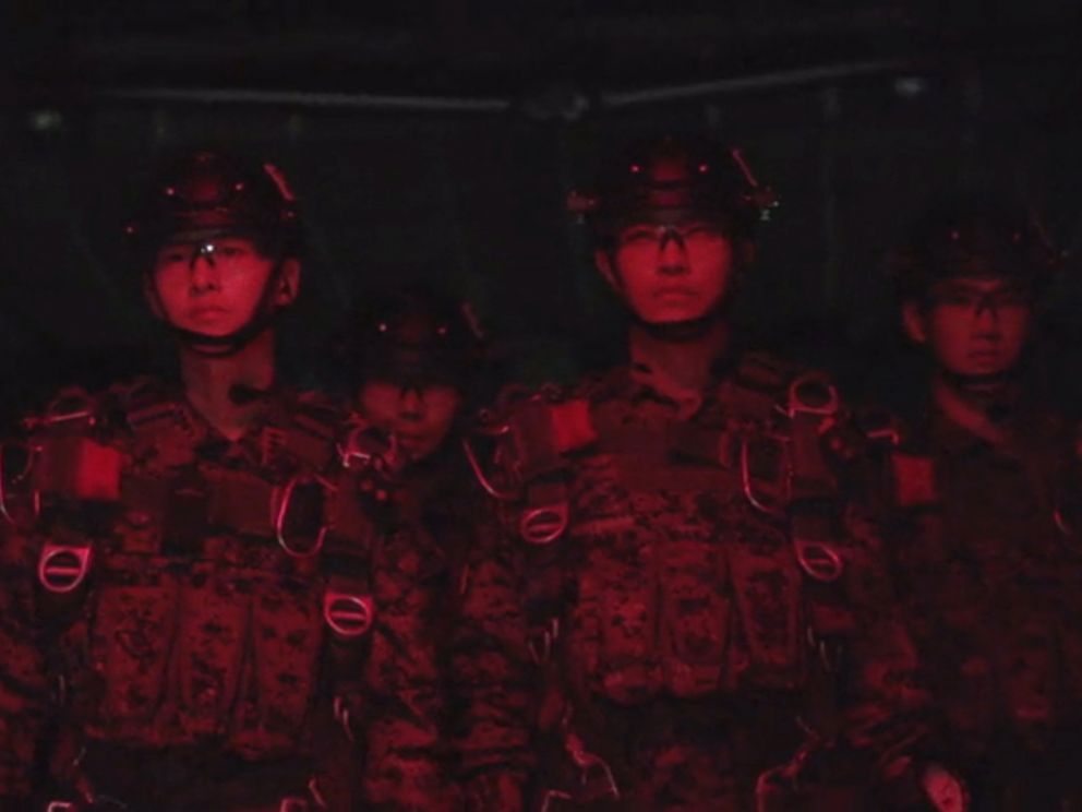 PHOTO: Actors portray members of the military in the first episode of the South Korean television drama, Descendants of the Sun, in 2016.