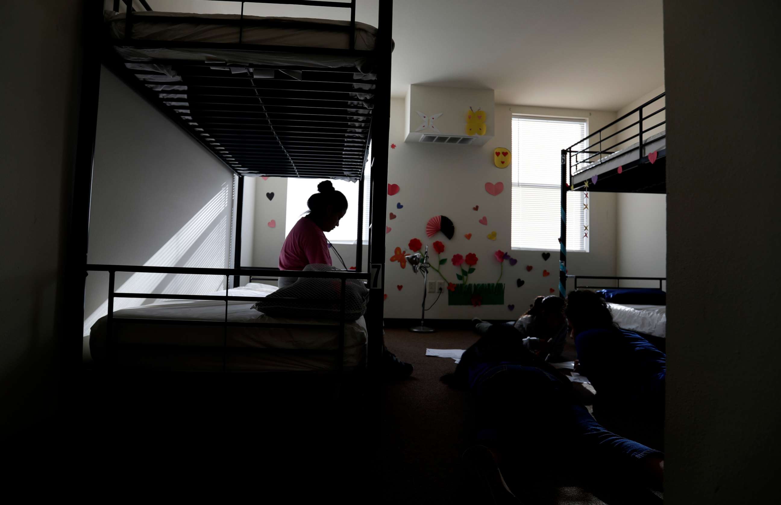 PHOTO: Decorations cover the walls the the rooms of immigrants at the U.S. government's  government's newest holding center for migrant children in Carrizo Springs, Texas, July 9, 2019