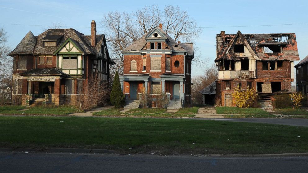 PHOTO: Abandoned buildings in Detroit, April 13, 2017.  
