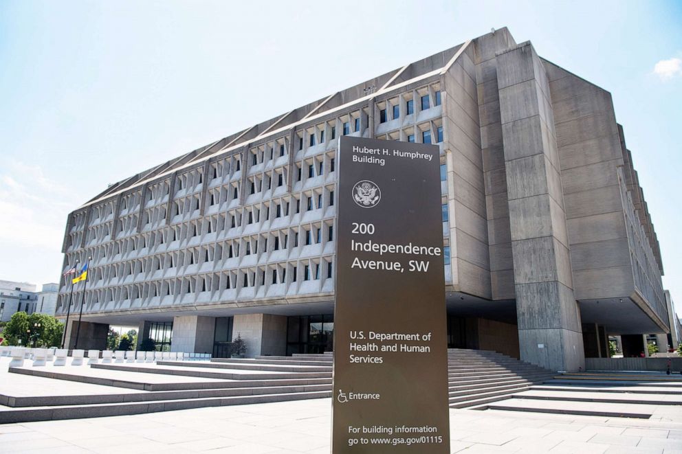 PHOTO: The U.S. Department of Health and Human Services building is pictured in Washington, July 13, 2020.