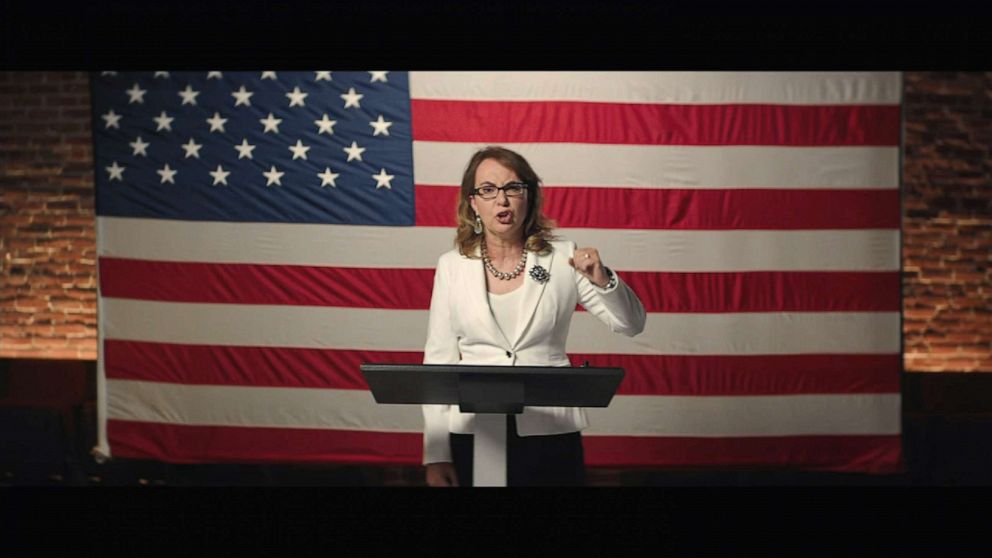 PHOTO: Former Representative Gabrielle Giffords addresses the virtual 2020 Democratic National Convention, Aug. 19, 2020.