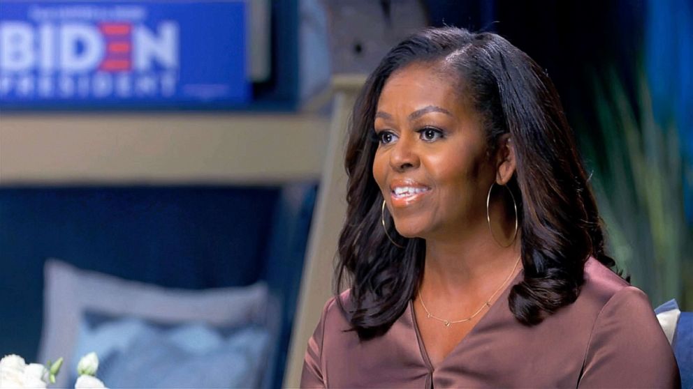 PHOTO: Former first lady Michelle Obama speaks during the first night of the Democratic National Convention, Aug. 17, 2020.