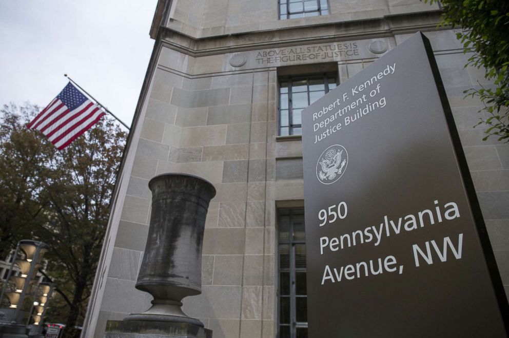 PHOTO: The U.S. Department of Justice in Washington, D.C., Nov. 7, 2018.