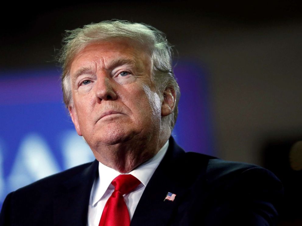 PHOTO: President Donald Trump holds a campaign rally in Erie, Pa., Oct. 10, 2018.
