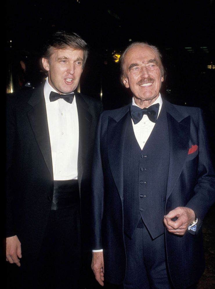 PHOTO: Donald Trump and Fred Trump celebrate "The Art of The Deal" book launch at Trump Towers Atrium in New York City.