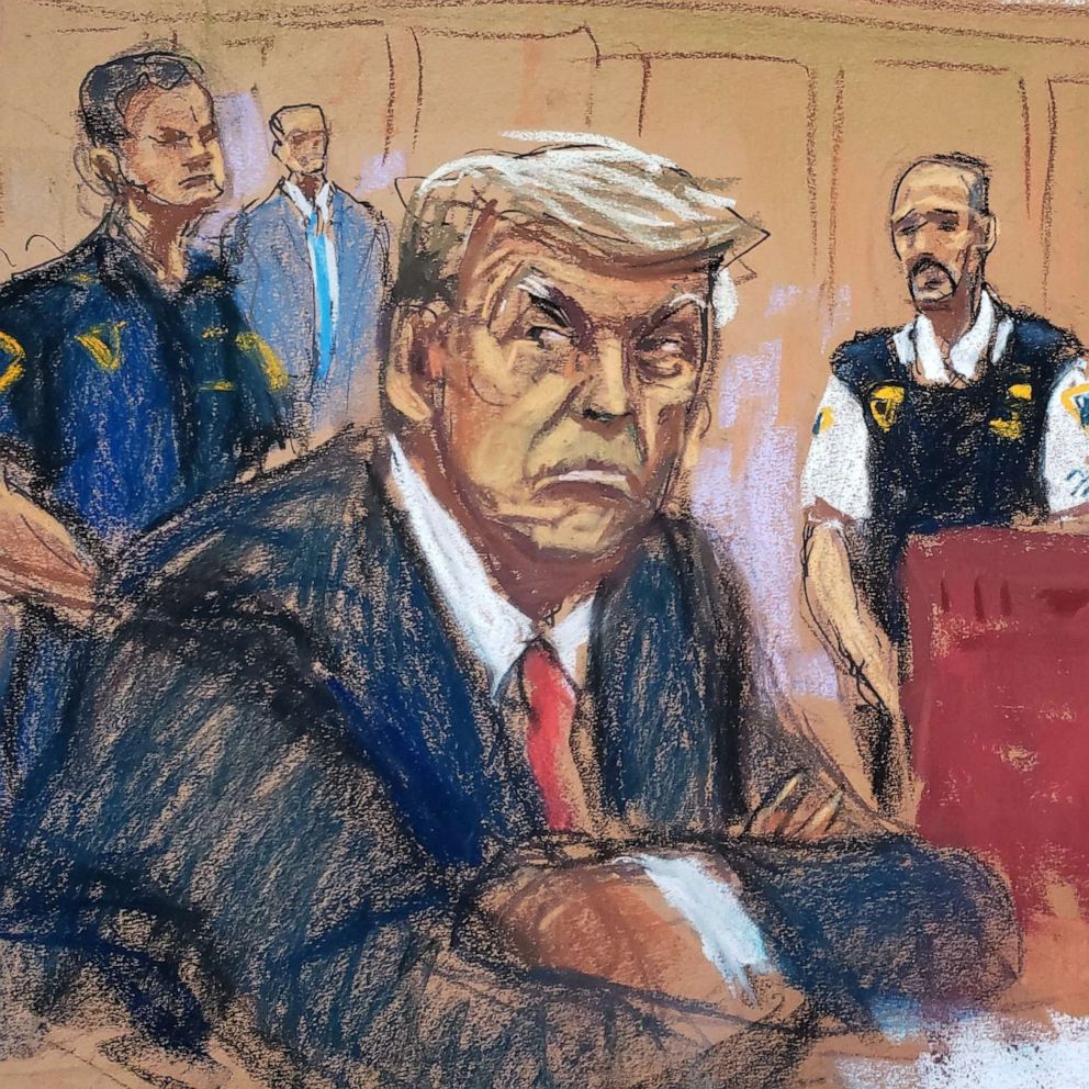 A lot of expression Courtroom sketch artist Jane Rosenberg talks drawing  Trump at his arraignment  ABC News