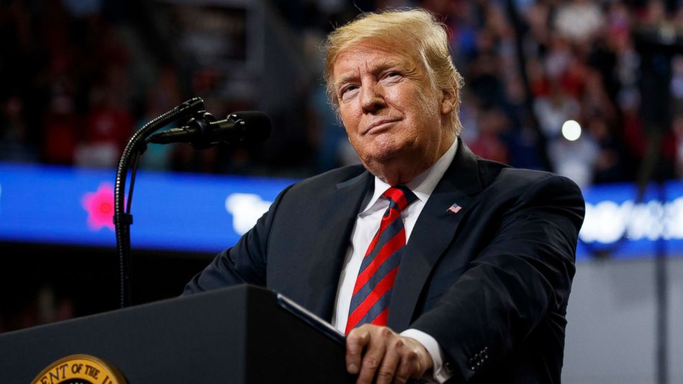 PHOTO: President Donald Trump speaks during a campaign rally, Sept. 21, 2018, in Springfield, Mo.